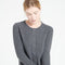 LILLY 4 Cardigan col rond en cachemire cintré gris anthracite-gilet cardigan col rond femme-Studio Cashmere8-L-SC8-00168-gris anthracite-Urbanheer