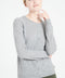 LILLY 4 Cardigan col rond en cachemire cintré gris clair-gilet cardigan col rond femme-Studio Cashmere8-S-SC8-00166-gris clair-Urbanheer
