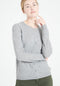 LILLY 4 Cardigan col rond en cachemire cintré gris clair-gilet cardigan col rond femme-Studio Cashmere8-S-SC8-00166-gris clair-Urbanheer