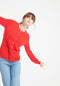 LILLY 4 Cardigan col rond en cachemire cintré rouge-gilet cardigan col rond femme-Studio Cashmere8-S-SC8-00173-rouge-Urbanheer