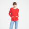 LILLY 4 Cardigan col rond en cachemire cintré rouge-gilet cardigan col rond femme-Studio Cashmere8-S-SC8-00173-rouge-Urbanheer