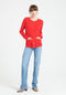 LILLY 4 Cardigan col rond en cachemire cintré rouge-gilet cardigan col rond femme-Studio Cashmere8-S-SC8-00173-rouge-Urbanheer