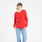 LILLY 4 Cardigan col rond en cachemire cintré rouge-gilet cardigan col rond femme-Studio Cashmere8-S-SC8-00173-rouge-Urbanheer