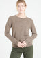 LILLY 4 Cardigan col rond en cachemire cintré taupe-gilet cardigan col rond femme-Studio Cashmere8-M-SC8-00169-taupe-Urbanheer