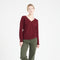 LILLY 6 Pull col V en cachemire ample rouge bordeaux-col v femme-Studio Cashmere8-M-SC8-00187-rouge bordeaux-Urbanheer