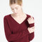 LILLY 6 Pull col V en cachemire ample rouge bordeaux-col v femme-Studio Cashmere8-M-SC8-00187-rouge bordeaux-Urbanheer