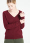 LILLY 6 Pull col V en cachemire ample rouge bordeaux-col v femme-Studio Cashmere8-M-SC8-00187-rouge bordeaux-Urbanheer