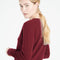 LILLY 6 Pull col V en cachemire ample rouge bordeaux-col v femme-Studio Cashmere8-M-SC8-00187-rouge bordeaux-Urbanheer