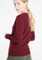 LILLY 6 Pull col V en cachemire ample rouge bordeaux-col v femme-Studio Cashmere8-M-SC8-00187-rouge bordeaux-Urbanheer