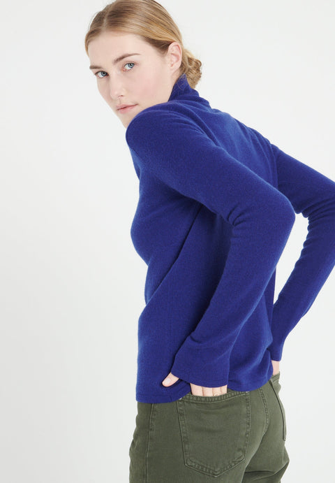 LILLY 7 Cardigan col V en cachemire cintré bleu nuit-gilet cardigan col V femme-Studio Cashmere8-M-SC8-00191-bleu nuit-Urbanheer