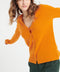LILLY 7 Cardigan col V en cachemire cintré orange citrouille-gilet cardigan col V femme-Studio Cashmere8-L-SC8-00194-orange citrouille-Urbanheer