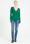 LILLY 7 Cardigan col V en cachemire cintré vert émeraude-gilet cardigan col V femme-Studio Cashmere8-S-SC8-00195-vert émeraude-Urbanheer
