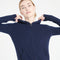 LILLY 8 Sweat à capuche zippé en cachemire bleu marine-gilet à capuche femme-Studio Cashmere8-L-SC8-00199-bleu marine-Urbanheer