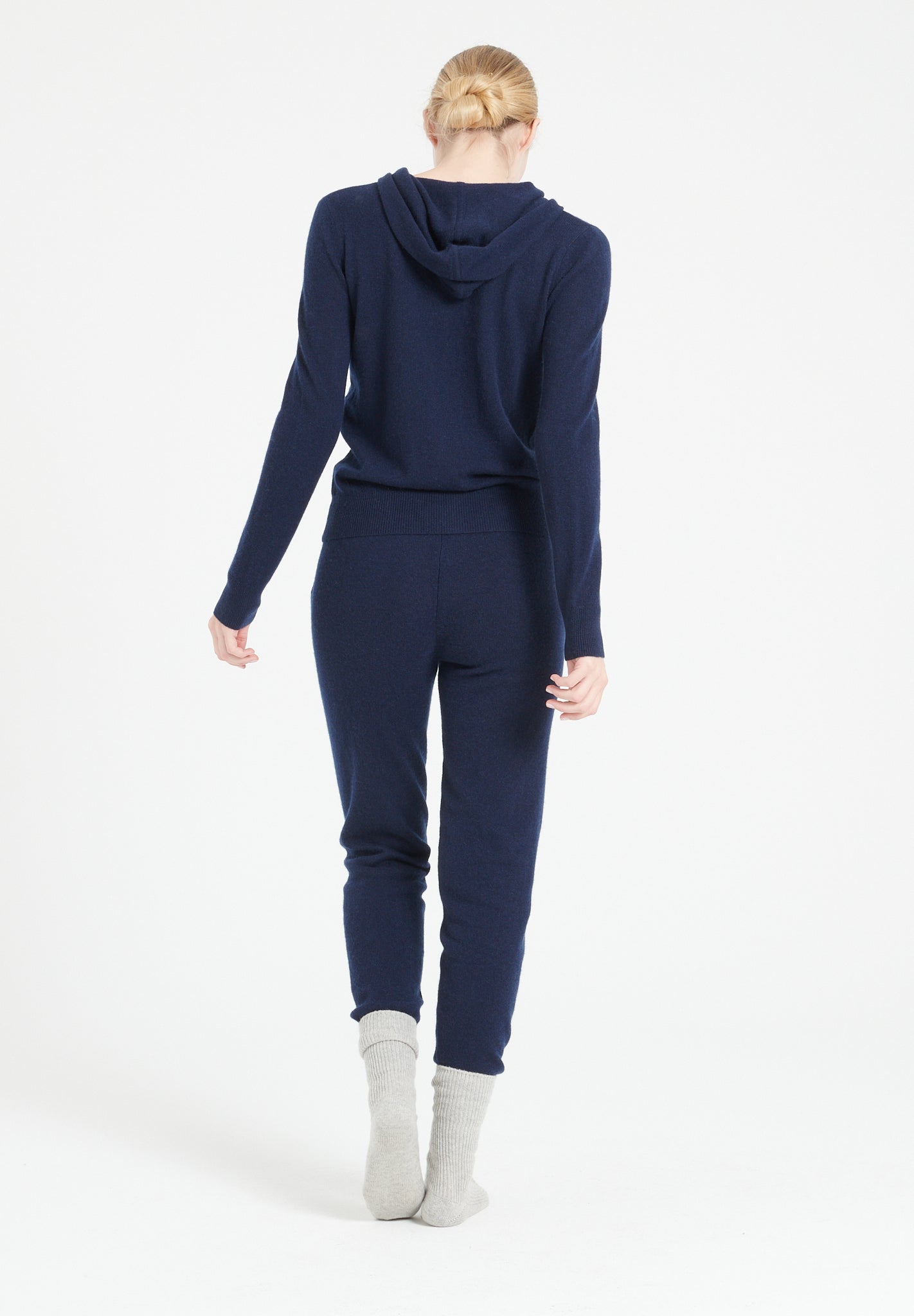 LILLY 8 Sweat à capuche zippé en cachemire bleu marine-gilet à capuche femme-Studio Cashmere8-L-SC8-00199-bleu marine-Urbanheer