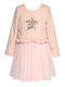 L/S Dress W Mesh Skirt-Dress-Hannah Banana-4-PINK-Urbanheer