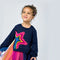 L/S Twofer Dress with Rainbow Mesh Star Detail and Tutu Mesh-Dress-Hannah Banana-12M-NAVY MULTI-Urbanheer