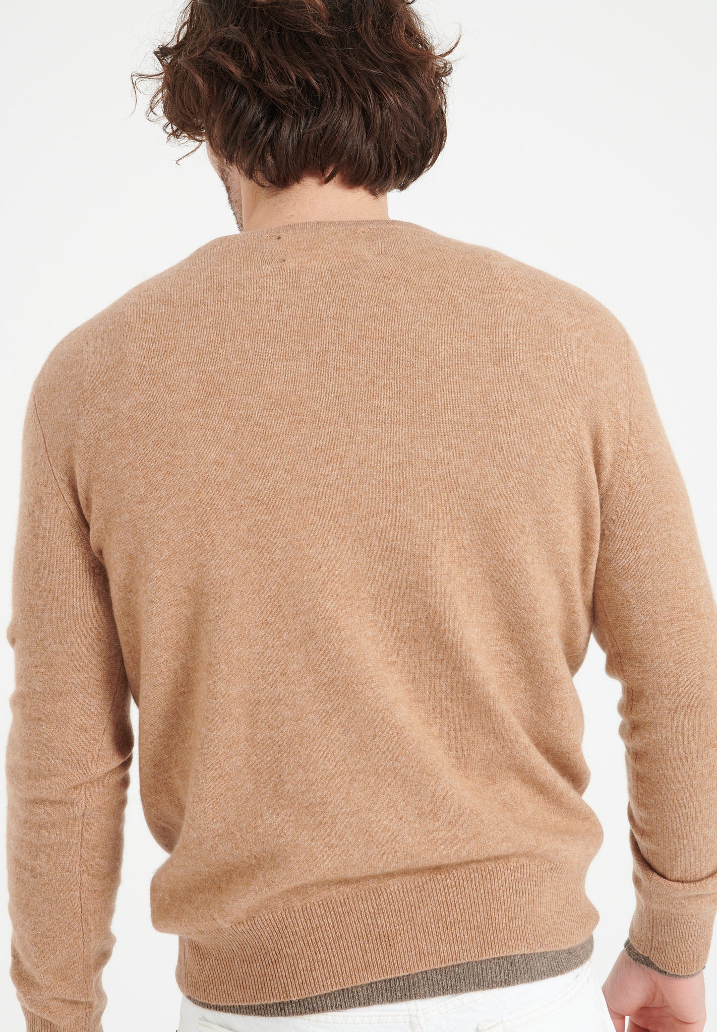 LUKE 2 Pull col rond en cachemire camel-col rond homme-Studio Cashmere8-M-SC8-00057-camel-Urbanheer