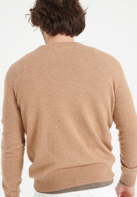 LUKE 2 Pull col rond en cachemire camel-col rond homme-Studio Cashmere8-M-SC8-00057-camel-Urbanheer