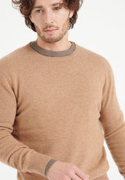 LUKE 2 Pull col rond en cachemire camel-col rond homme-Studio Cashmere8-M-SC8-00057-camel-Urbanheer
