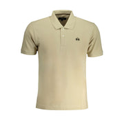 La Martina Beige Cotton Polo Shirt-La Martina-S-Urbanheer