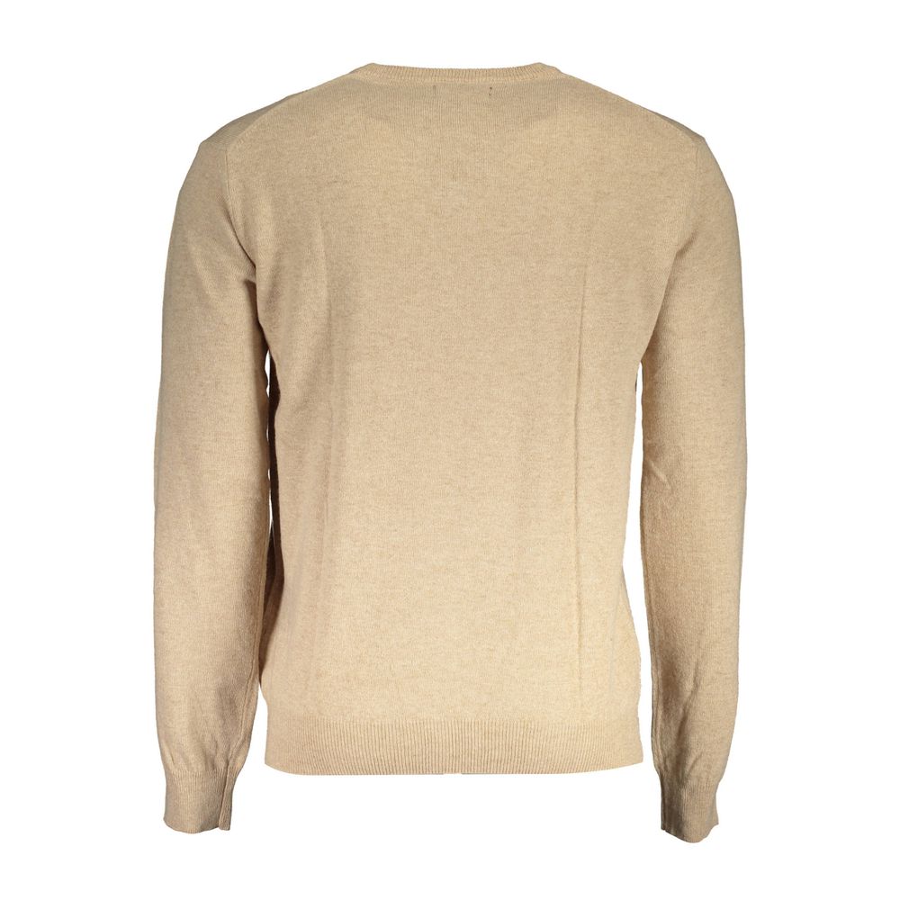 La Martina Beige Wool Men Sweater-La Martina-M-Urbanheer