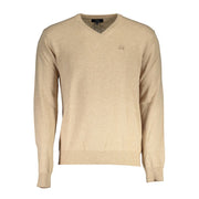 La Martina Beige Wool Men Sweater-La Martina-M-Urbanheer