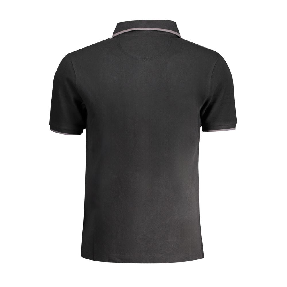 La Martina Black Cotton Men Polo Shirt-La Martina-M-Urbanheer