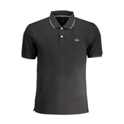 La Martina Black Cotton Men Polo Shirt-La Martina-M-Urbanheer