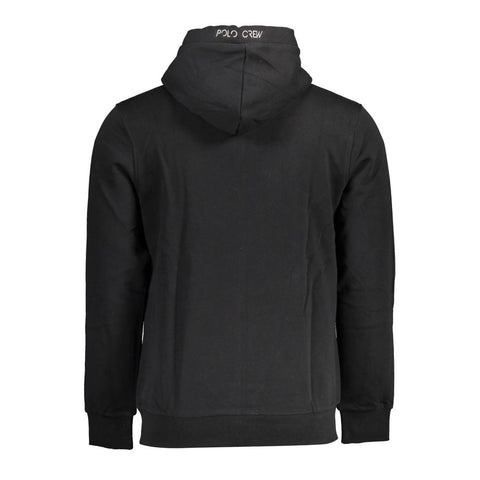 La Martina Black Cotton Men Sweater-La Martina-XL-Urbanheer