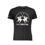 La Martina Black Cotton Men T-Shirt-La Martina-M-Urbanheer