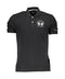 La Martina Black Cotton Polo Shirt-La Martina-M-Urbanheer