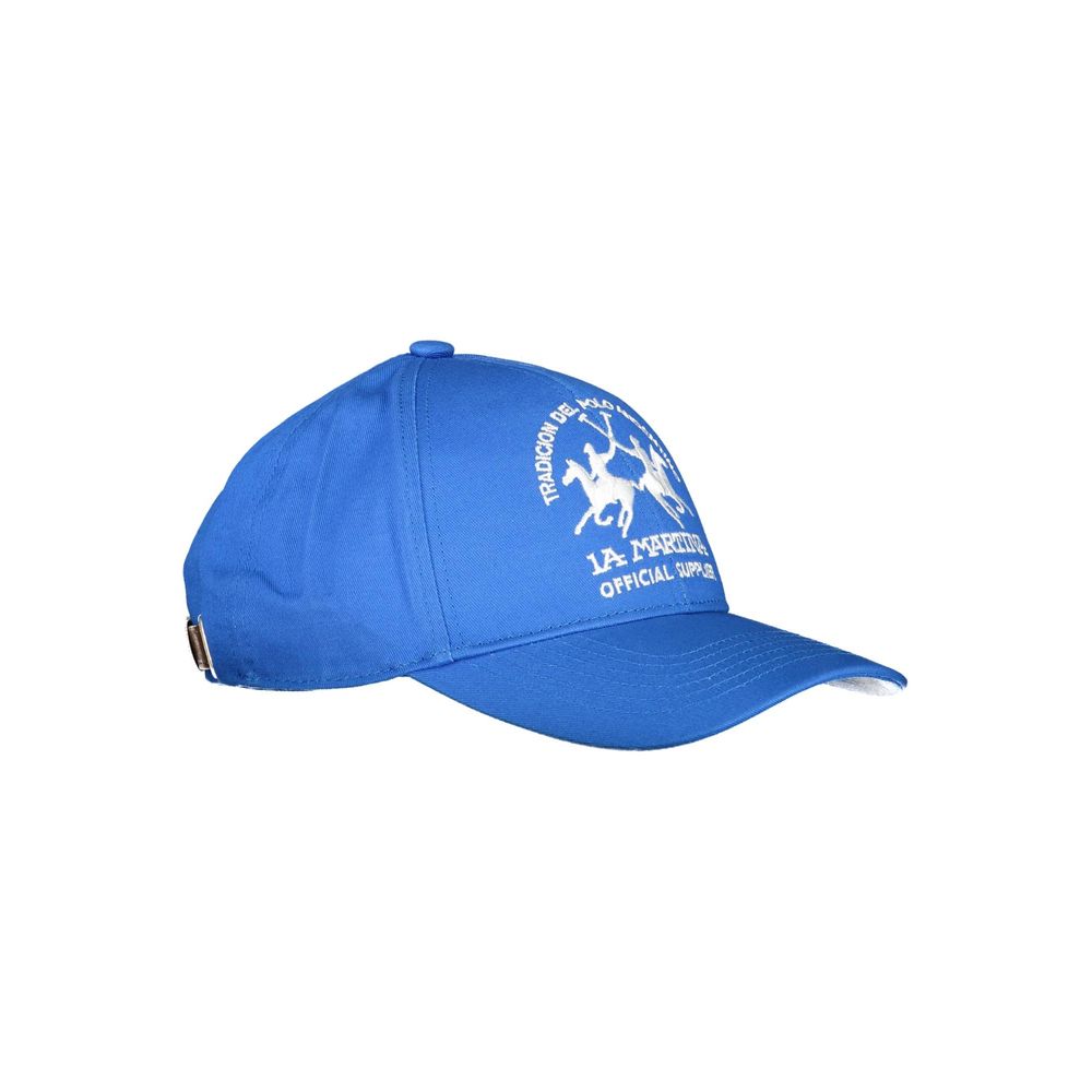 La Martina Blue Cotton Men Cap-La Martina-Urbanheer