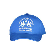 La Martina Blue Cotton Men Cap-La Martina-Urbanheer