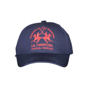 La Martina Blue Cotton Men Cap-La Martina-Urbanheer