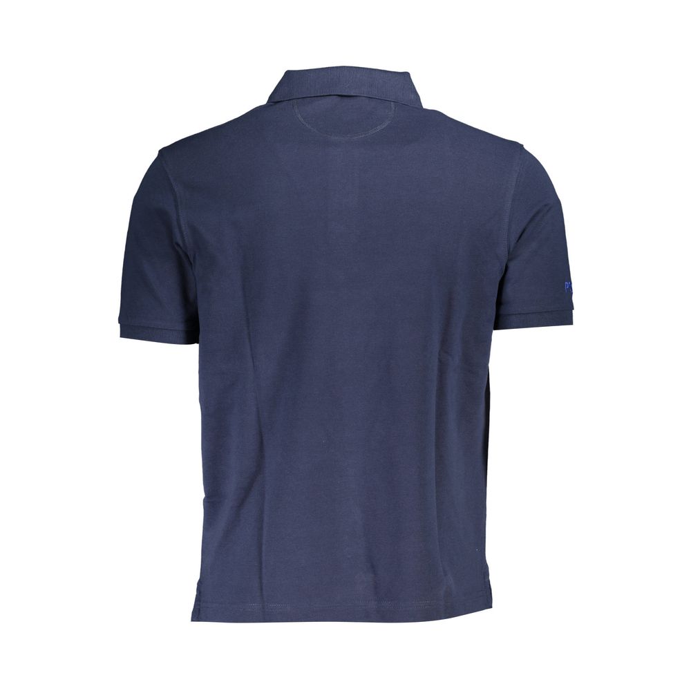 La Martina Blue Cotton Men Polo Shirt-La Martina-M-Urbanheer