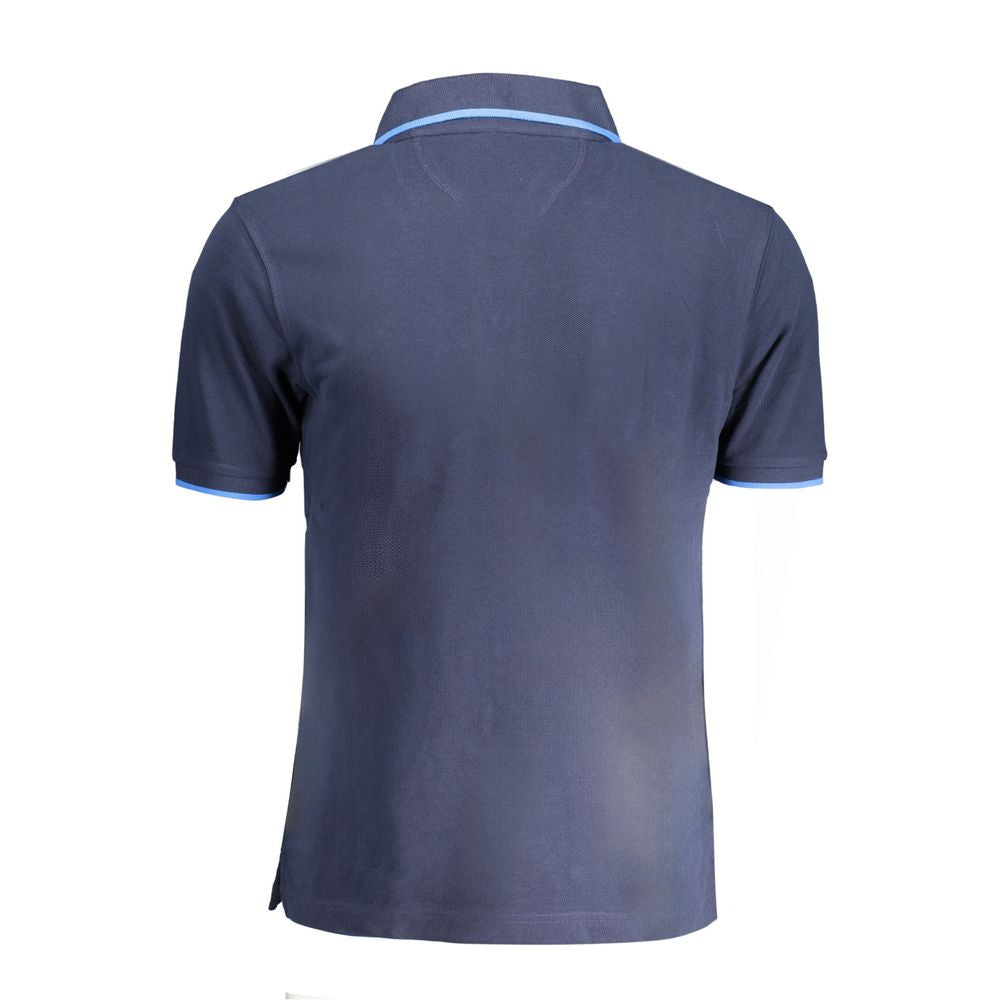 La Martina Blue Cotton Men Polo Shirt-La Martina-M-Urbanheer