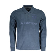 La Martina Blue Cotton Men Polo Shirt-La Martina-S-Urbanheer