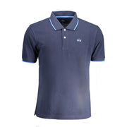 La Martina Blue Cotton Men Polo Shirt-La Martina-M-Urbanheer