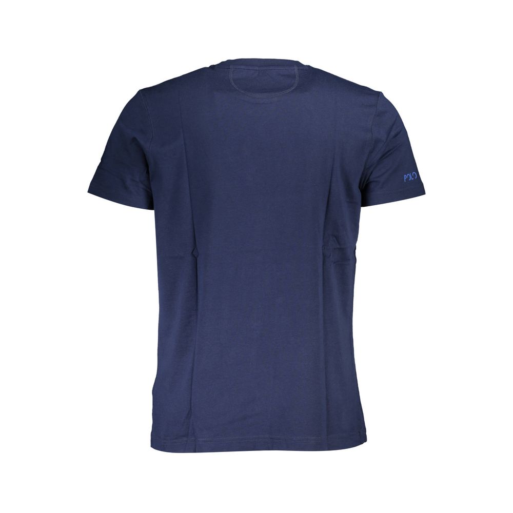 La Martina Blue Cotton Men TShirt-La Martina-M-Urbanheer