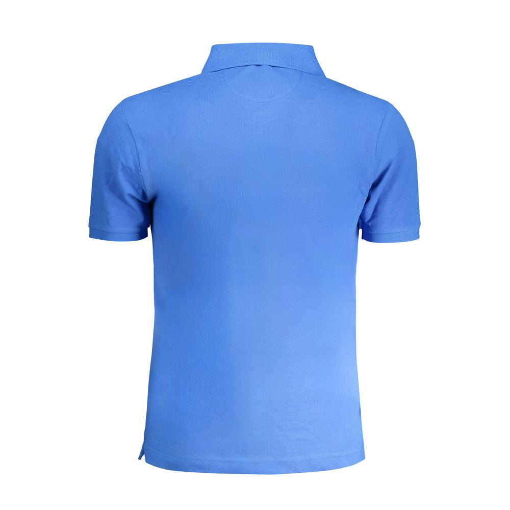 La Martina Blue Cotton Polo Shirt-La Martina-S-Urbanheer