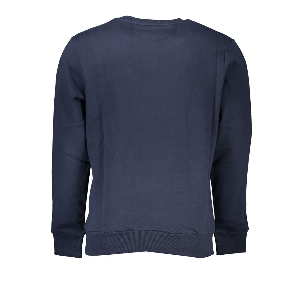 La Martina Chic Blue Crew Neck Embroidered Sweatshirt-La Martina-S-Urbanheer