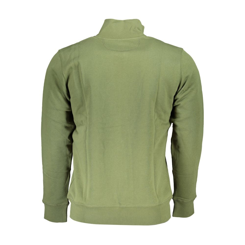 La Martina Classic Green Zippered Fleece Sweatshirt-La Martina-M-Urbanheer