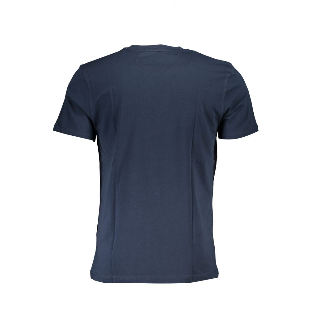 La Martina Elegant Blue Crew Neck Cotton Tee-La Martina-XL-Urbanheer