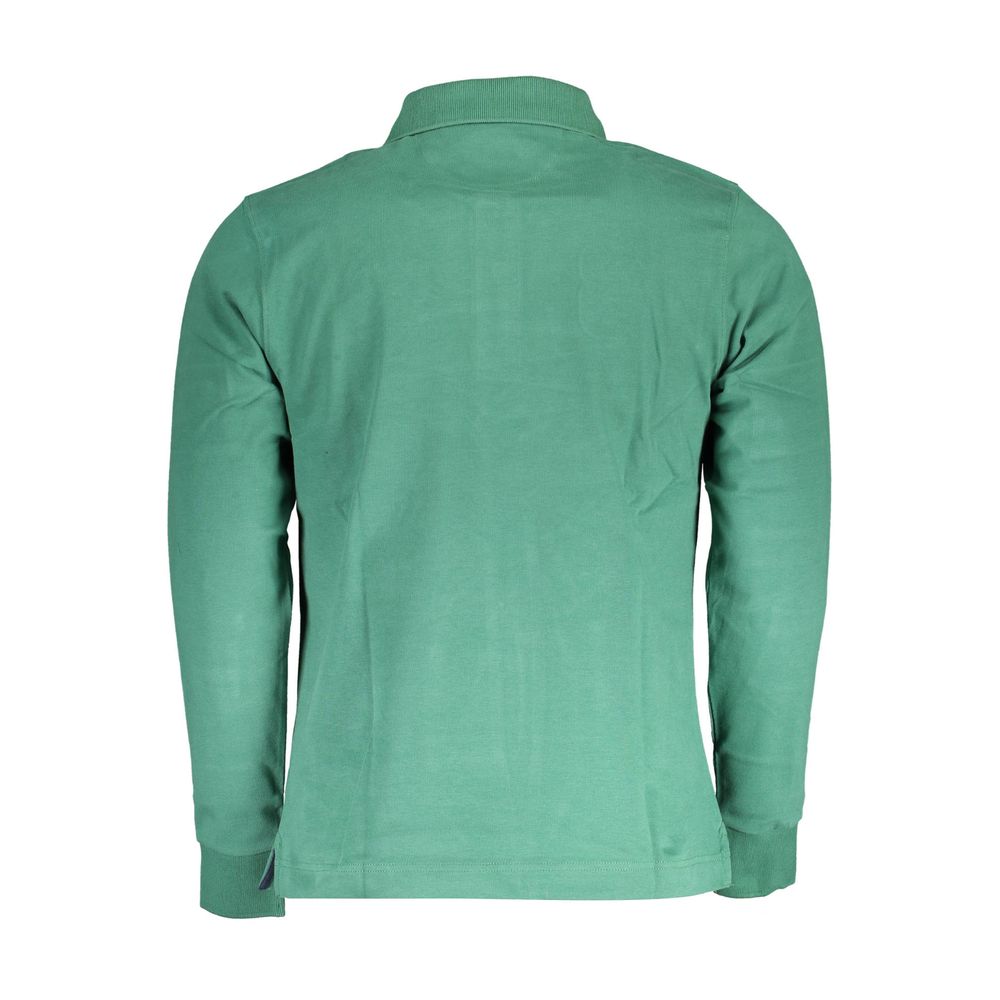 La Martina Green Cotton Men Polo Shirt-La Martina-XL-Urbanheer