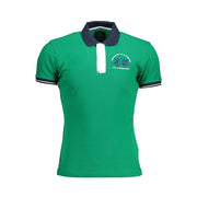 La Martina Green Cotton Men Polo Shirt-La Martina-XXL-Urbanheer