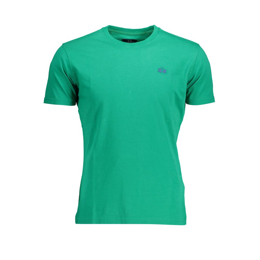 La Martina Green Cotton Men T-Shirt-La Martina-XXL-Urbanheer