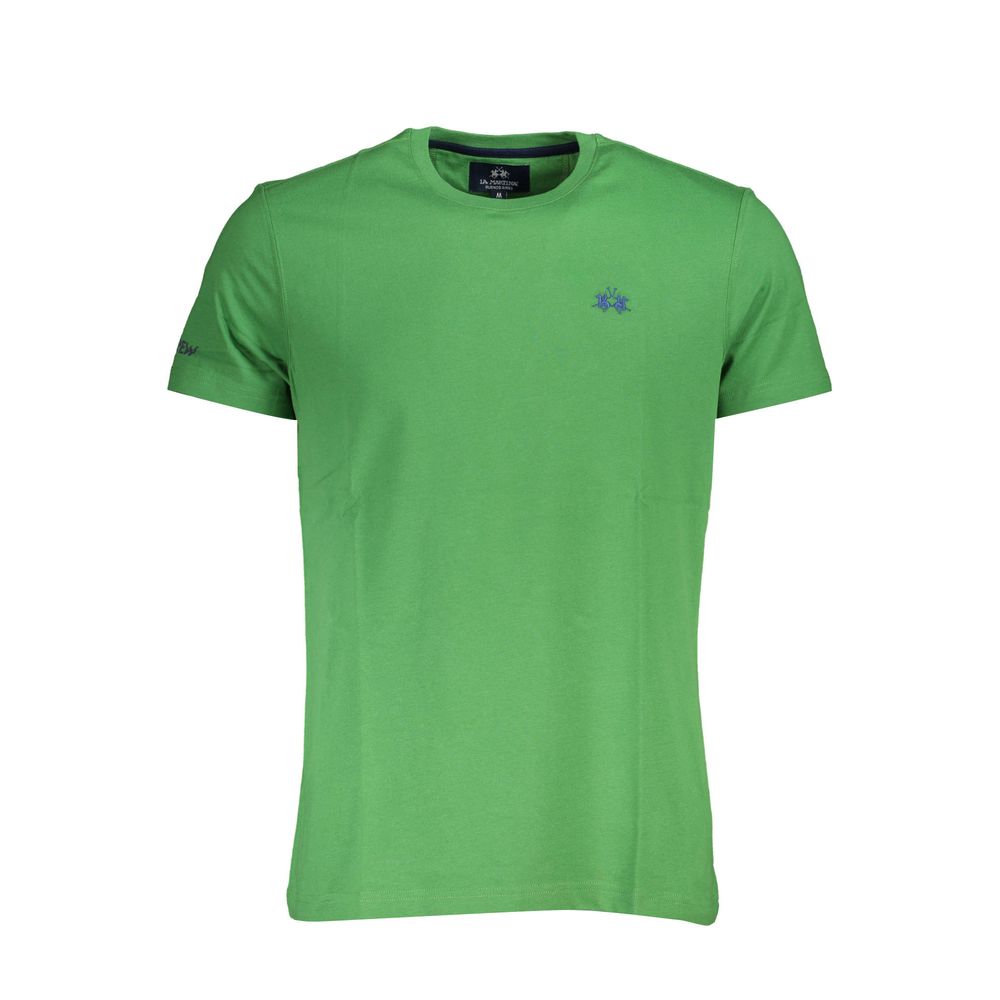 La Martina Green Cotton Men T-Shirt-La Martina-M-Urbanheer