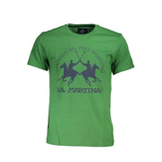 La Martina Green Cotton Men T-Shirt-La Martina-M-Urbanheer