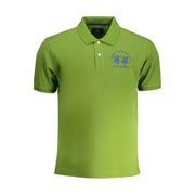 La Martina Green Cotton Polo Shirt-La Martina-M-Urbanheer