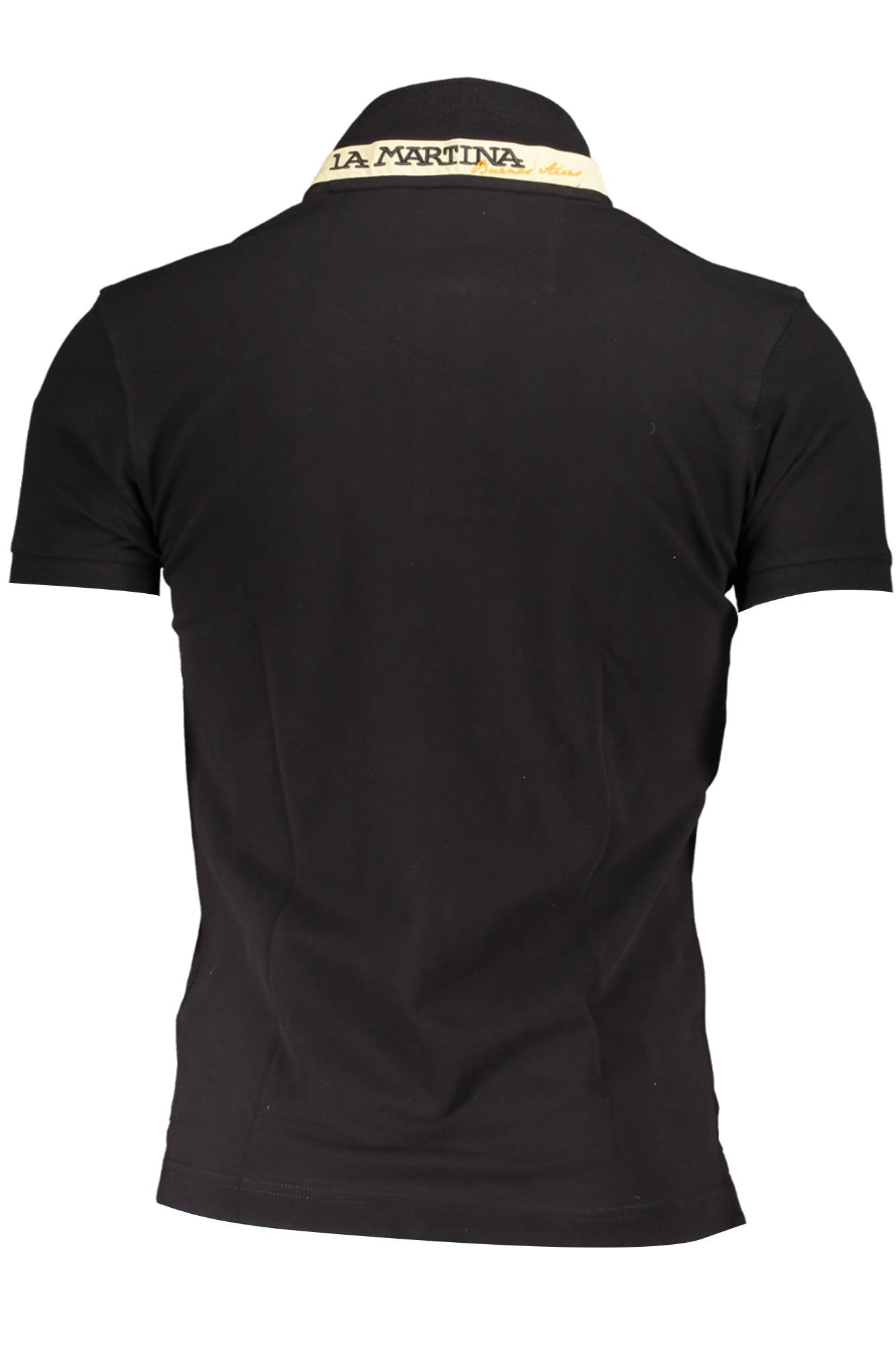 La Martina Men'S Black Short Sleeved Polo Shirt-Polo-LA MARTINA-BLACK-S-Urbanheer